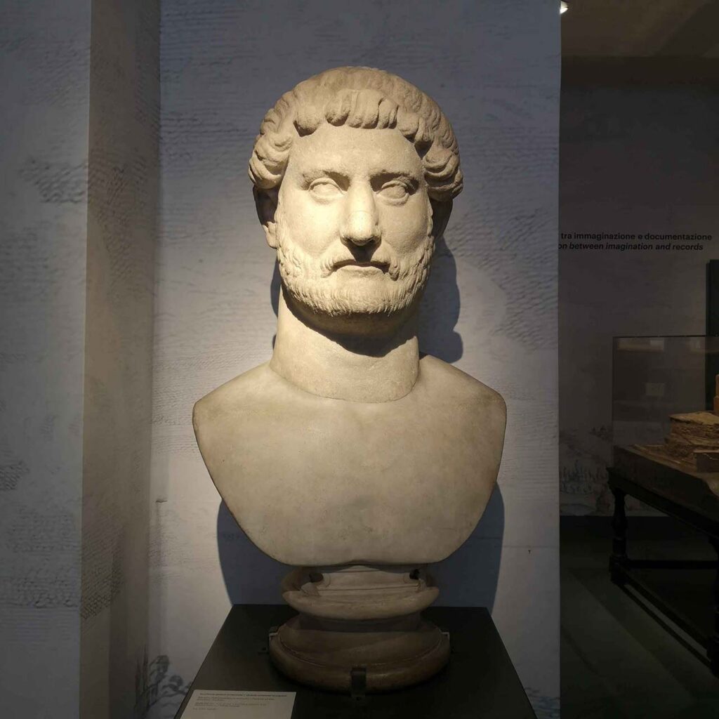 emperor adrian bust castel sant angelo rome