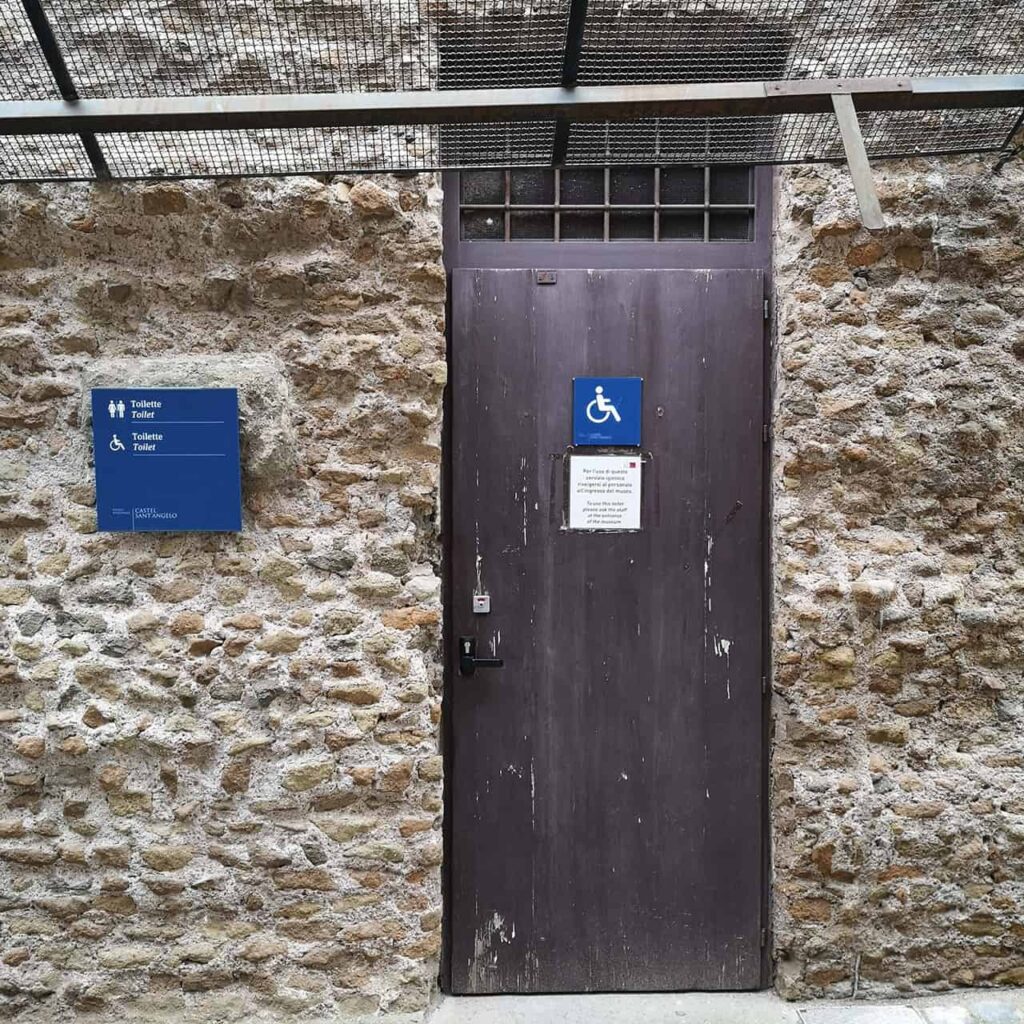 castel sant angelo toilet facilities for the handicapped