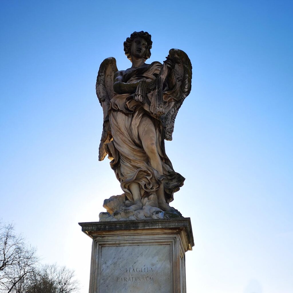 statue of the angel with the scourge